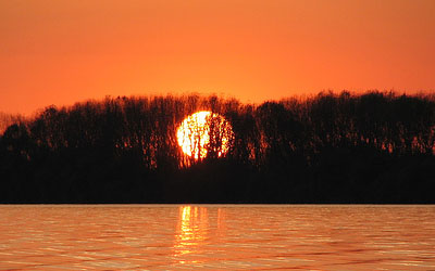 Sunset in the Danube Delta.