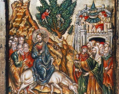 Icon with willow branches.