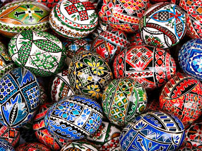 Romanian Easter painted eggs.