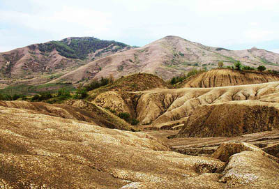 Muddy Volcanoes Scenery.