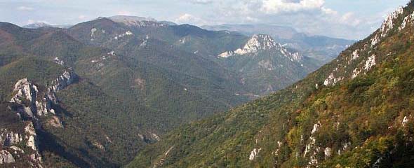 View over the Cerna Valley.