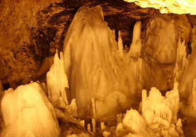 Concretional formations in Scarisoara.