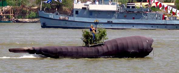 Arrival of Neptune in Tulcea Harbor.