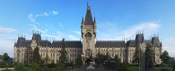 The Palace of Culture, Iasi - panoramic view. The Palace of Culture, Iasi - panoramic view.