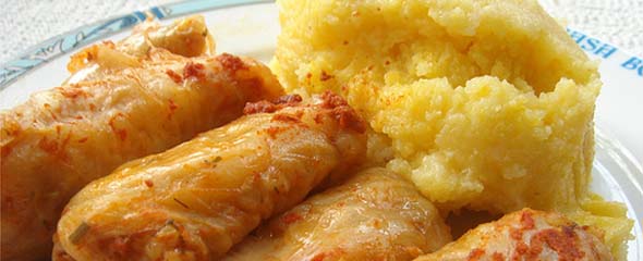 Sarmale with polenta