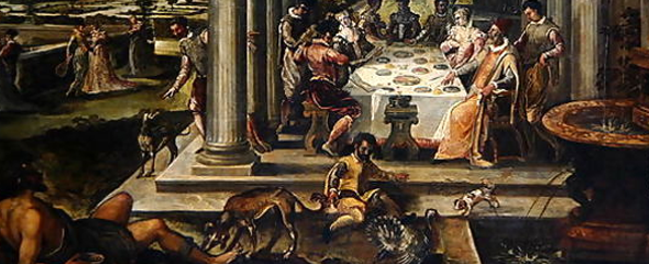 Poor Lazarus and the rich brother. Poor Lazarus and the rich brother.