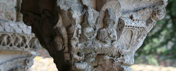 The poor man Lazarus is lying on the right, dogs licking his sores. The poor man Lazarus is lying on the right, dogs licking his sores.