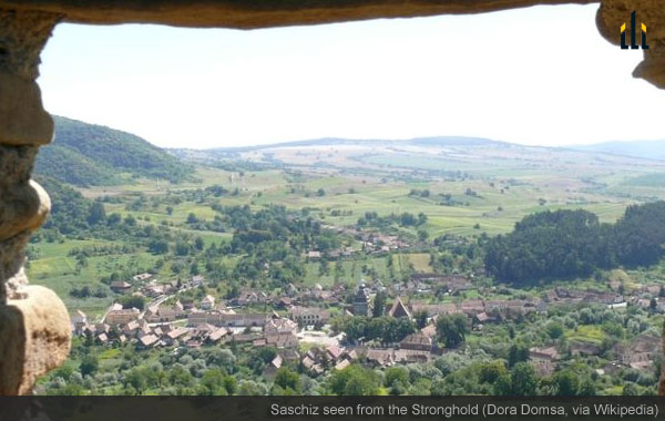 Saschiz seen from the Stronghold Saschiz seen from the Stronghold